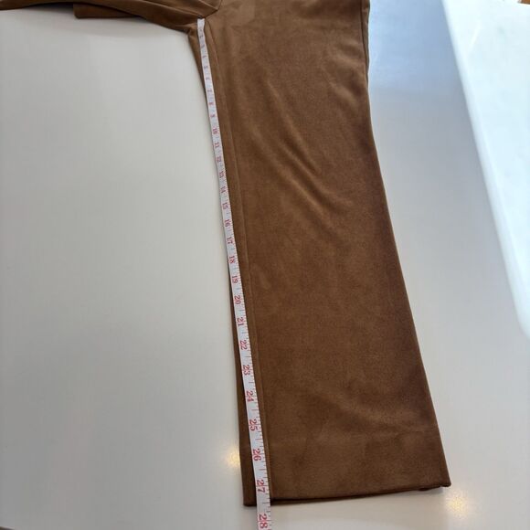 Chico’s Faux Suede Juliet Slim Ankle Pants Burnt Sienna Classic Boho Chic Slim - Picture 10 of 10